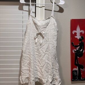 White Eyelet Sundress with Bow